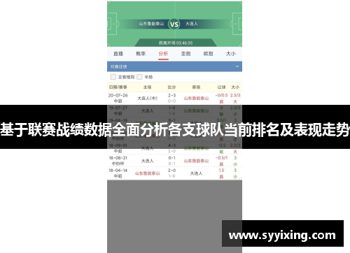 基于联赛战绩数据全面分析各支球队当前排名及表现走势